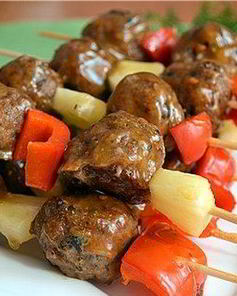 Полинезийский шашлык с ананасом