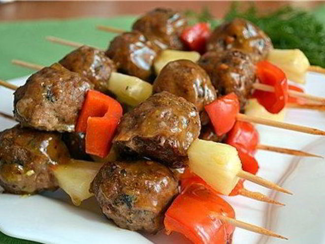 Рецепт полинезийского шашлыка с ананасом
