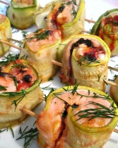 Шашлычки из кабачков и курицы