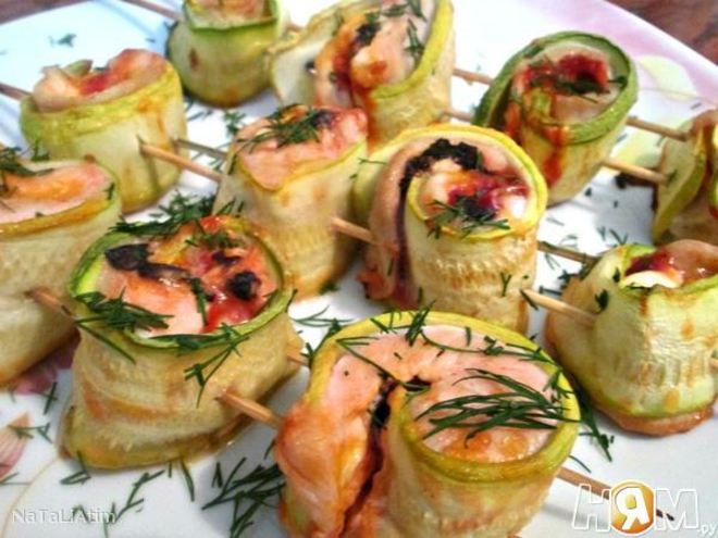 Рецепт шашлычков из кабачков и курицы