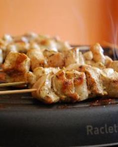 Шашлычки из курицы с ананасами