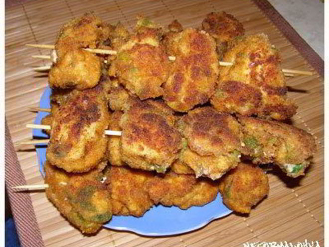 Рецепт шашлычков из курицы в панировке