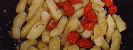 шашлычки из ягненка с картофельными пальчиками и икрой из баклажанов. Шаг 8