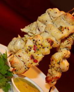 Шашлык из индейки под киви-соусом