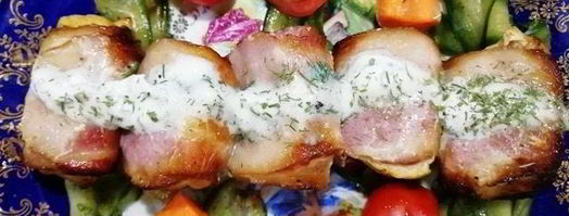 шашлык из индейки в беконе. Шаг 14