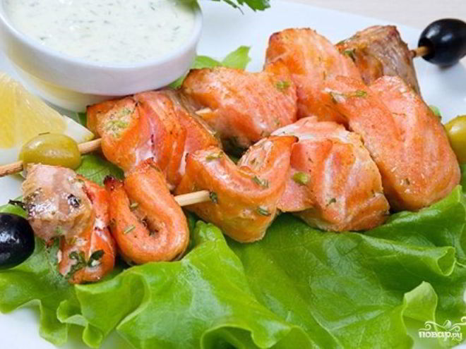 Рецепт шашлыка из кижуча