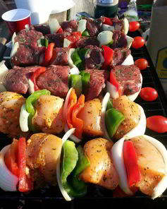 Шашлык из куриных грудок