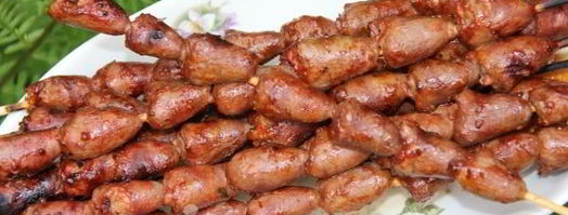 шашлык из куриных сердечек в томатном соусе. Шаг 9