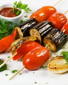 Шашлык из овощей на гриле