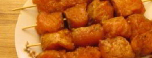 шашлык из семги на сковороде. Шаг 3