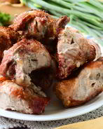 Шашлык из свинины рулетиками