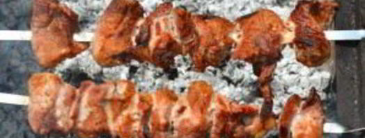 шашлык из свинины рулетиками. Шаг 7