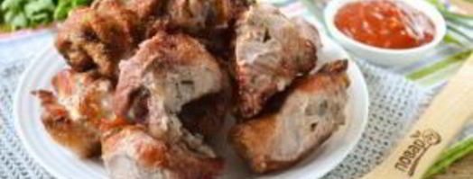 шашлык из свинины рулетиками. Шаг 8