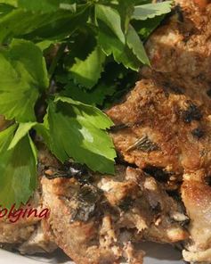 Шашлык из свинины с базиликом