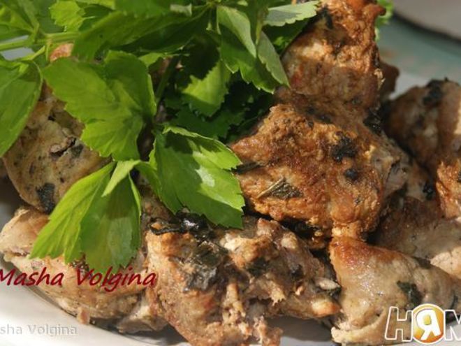 Рецепт шашлыка из свинины с базиликом