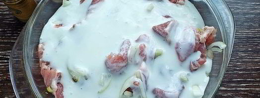 шашлык из свинины в кефире. Шаг 7