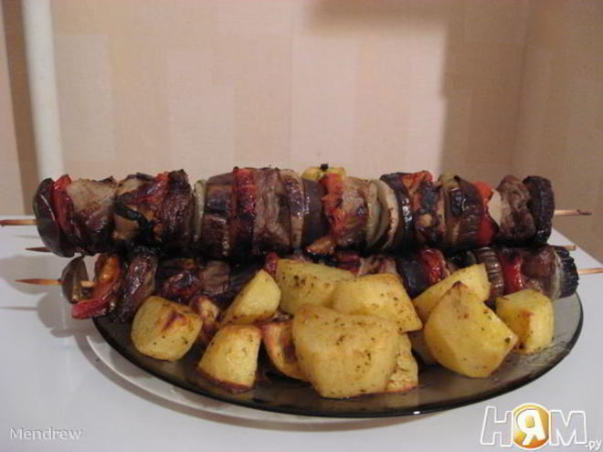 Рецепт шашлыка по-кавказски с овощами