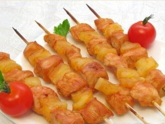 Рецепт шашлыков домашних с куриным филе и помидорами