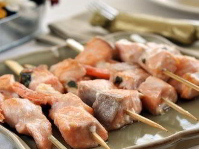 Рецепт шашлыков из лосося в специях