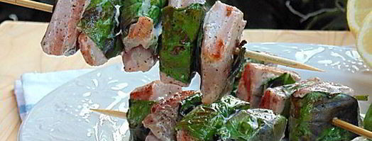 средиземноморские шашлычки из тунца с базиликом. Шаг 3