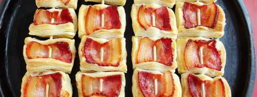 закуска из слоеного теста шашлык. Шаг 9