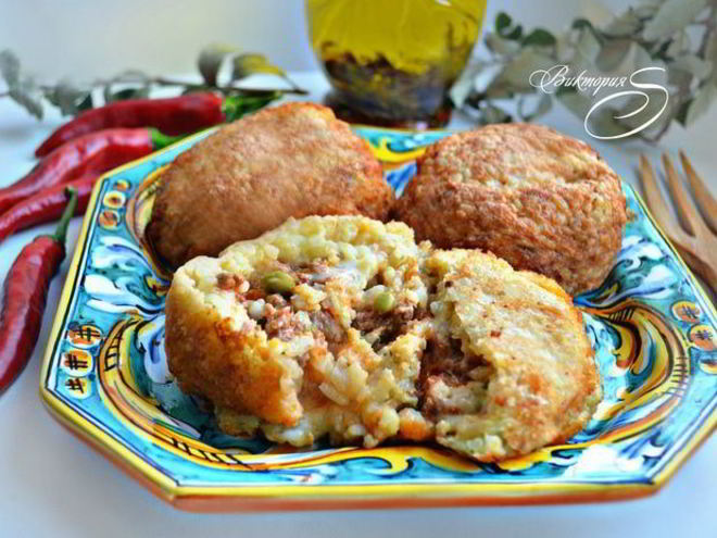 Рецепт сицилийских рисовых шариков аранчини