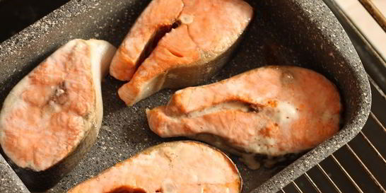 Кижуч стейки в духовке