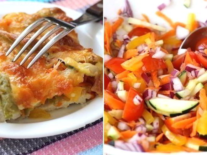 Рецепт куриного стейка с овощами