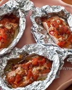 Рыбные стейки, запеченные в духовке и фольге