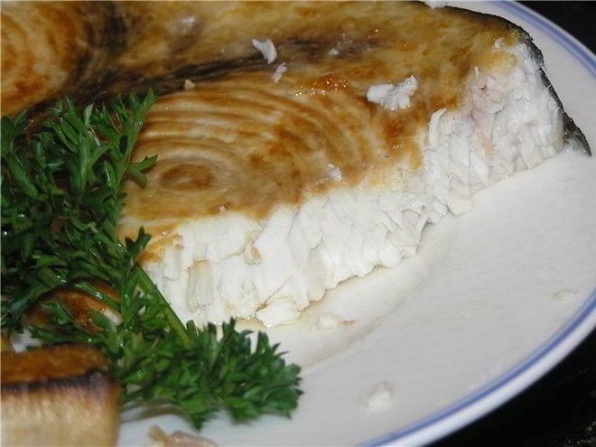 Рецепт стейка из голубой акулы, запеченный в фольге