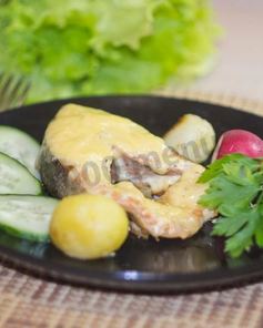 Стейк из горбуши в духовке