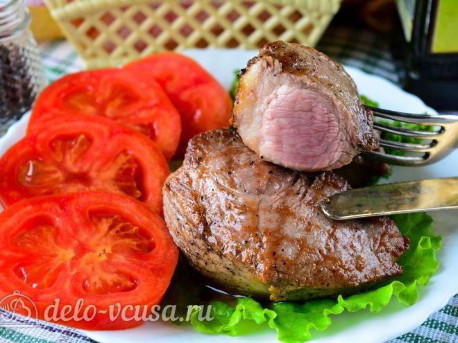 Рецепт стейка из говядины на сковороде