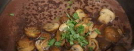 стейк из говядины с грибным соусом. Шаг 5