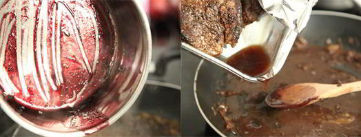 стейк из говядины с классическим винным соусом. Шаг 7