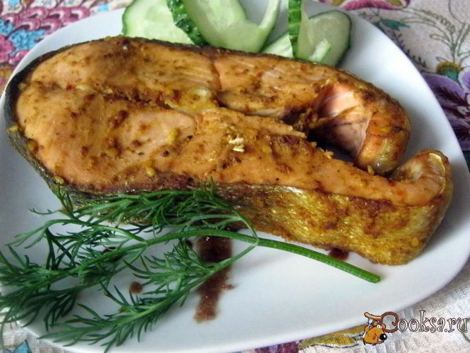 Рецепт стейка из кеты на пару