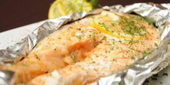 Стейк из кеты в духовке