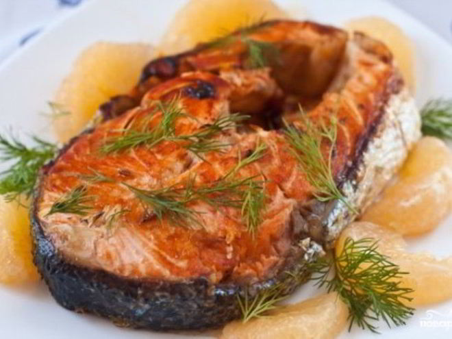 Рецепт стейка из лосося в мультиварке