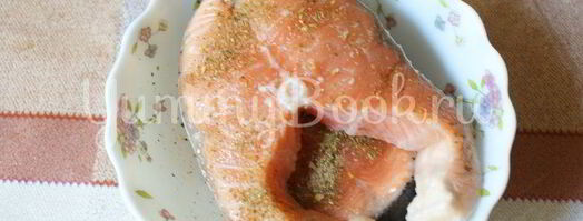 стейк из семги на гриле. Шаг 2