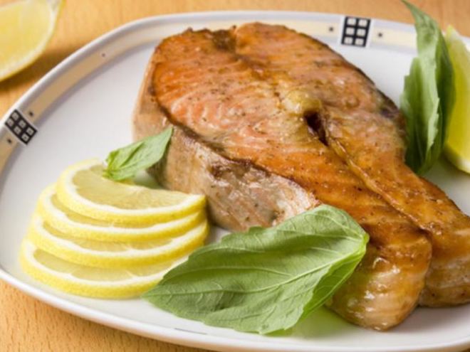 Рецепт стейка из семги с лимоном