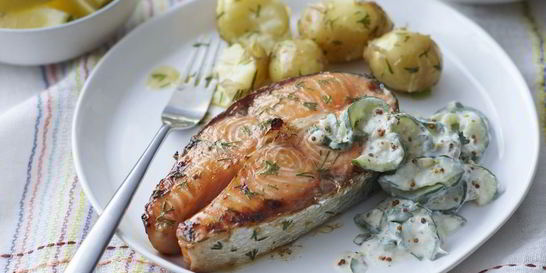 Стейк из семги в духовке