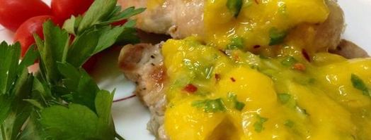 стейк из свинины под манговым соусом. Шаг 8