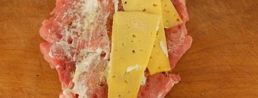 стейк из свинины с сыром в микроволновке. Шаг 3