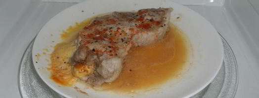 стейк из свинины с сыром в микроволновке. Шаг 5