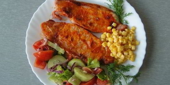 Стейк из свинины в аэрогриле