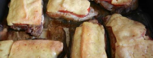 стейк из свиного окорока под сырной шапкой. Шаг 7