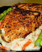 Стейк из тунца со спаржей