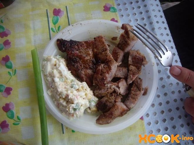 Рецепт стейка на мангале