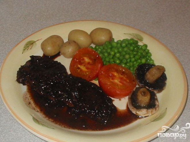 Рецепт стейка с французским соусом