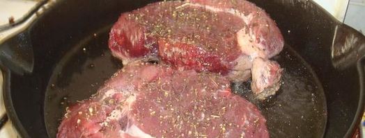 стейк с салатом микс. Шаг 4