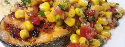 стейки лосося с сальсой из кукурузы. Шаг 4